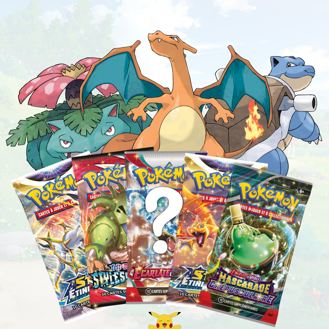 5 zufällige Pokemon-Booster (Japanisch)