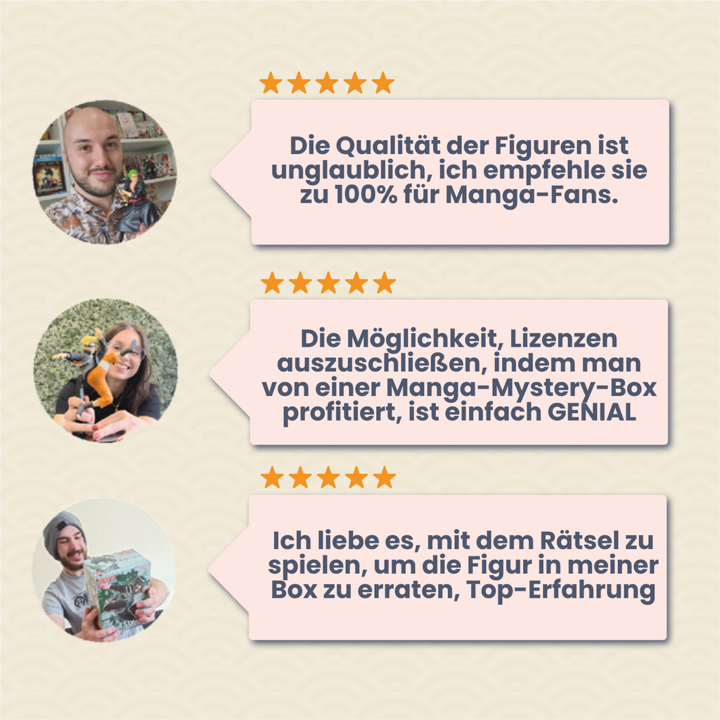 Die Mystery Box mit Manga-Figuren 100% Erfahrung ㊙️