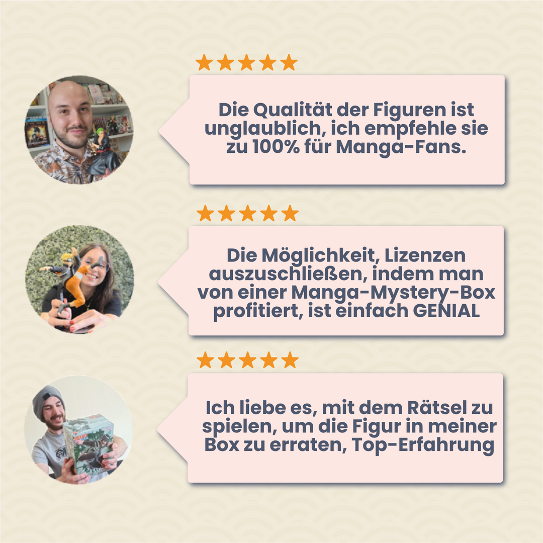 Die Mystery Box mit Manga-Figuren 100% Erfahrung ㊙️